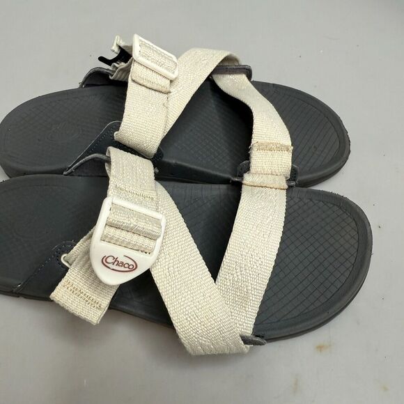 Chaco Z/1 Classic Women’s US 7 EU 38 One Strap Sandals Off White Strap Gray Sole - Picture 16 of 16